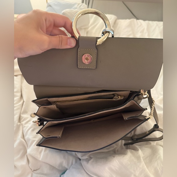Chloe Faye Leather & Suede Gray Shoulder Bag (Originally $1950) - Picture 5 of 5